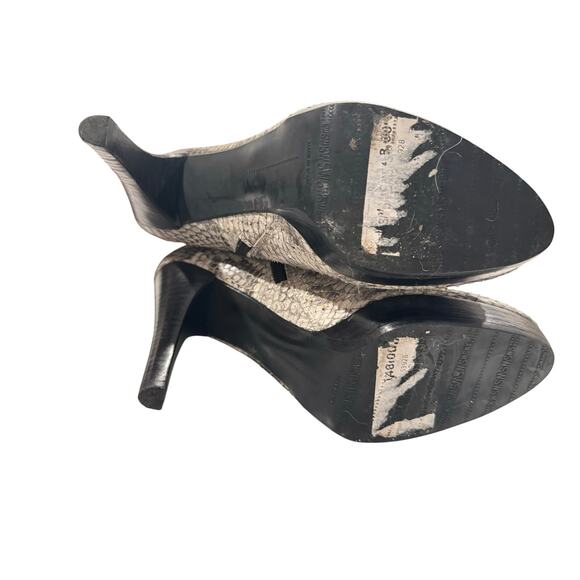 Stuart Weitzman Snakeskin Boots 7M Y2K Glam Rock High Heel Platform steampunk - Picture 4 of 9